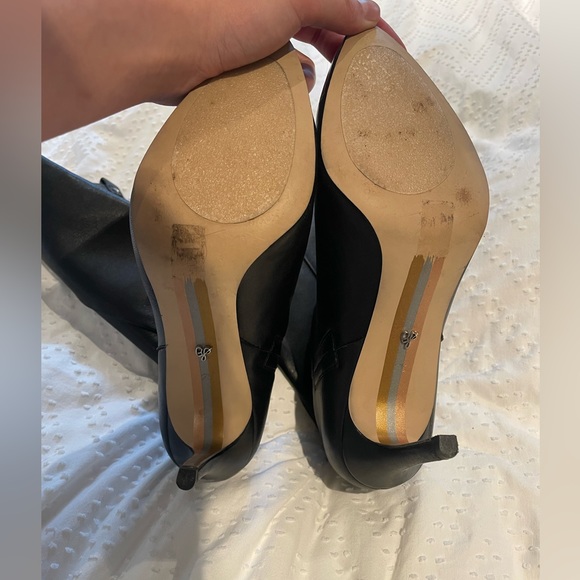 Sam Edelman Tall Black Heeled Boots Size 7.5 - Picture 3 of 6